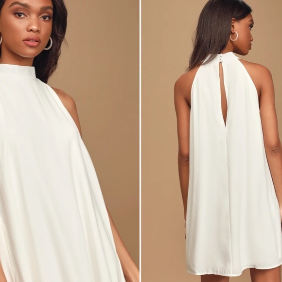 Lulu's White Halter Dress - Picture 3 of 3